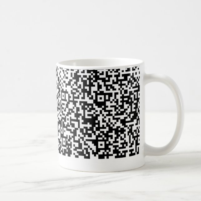 Caneca De Café Create Your Own QR Code Funny Coffee Mug Gift (Direita)