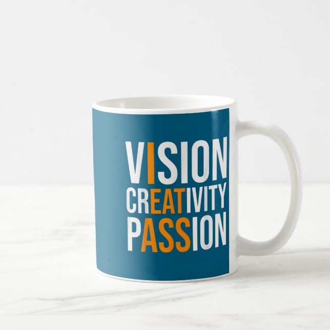 Caneca De Café Creativity On Shirt Sarcastic Funny Motivation  (Direita)