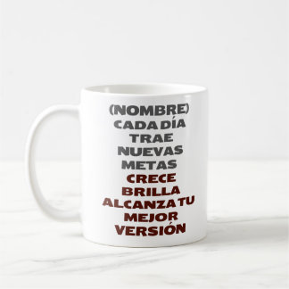 CANECA DE CAFÉ CRECE BRILLA REGALO PERSONALIZADO PARA (NOMBRE) 