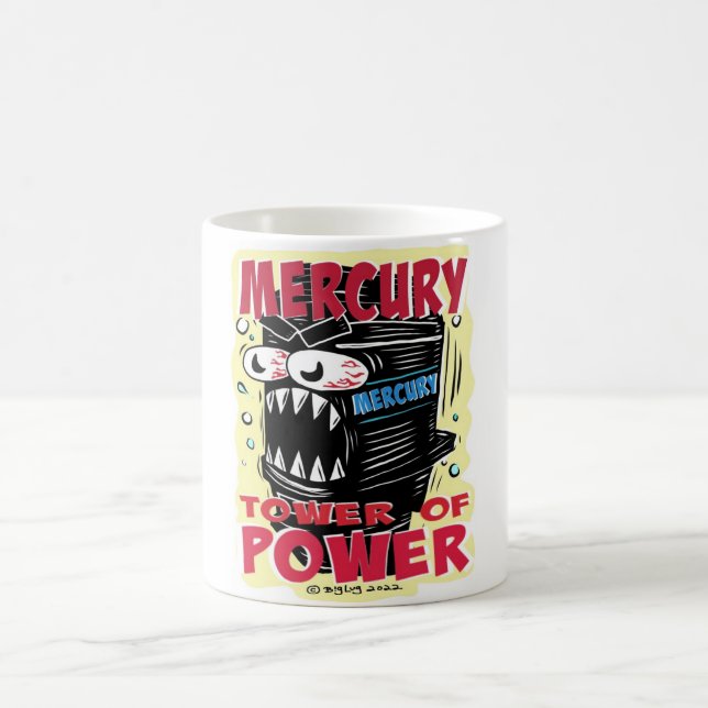 Caneca De Café Creekrat Studios Mercury Tower of Power Cartoon (Centro)