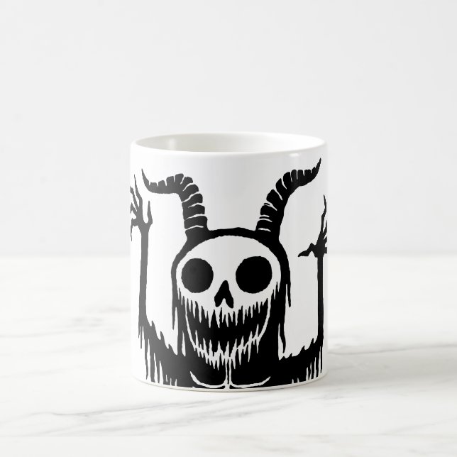Caneca De Café Creepy Demon Skull (Centro)