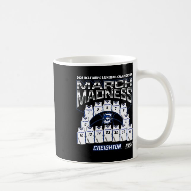 Caneca De Café Creighton March Madness 2025 Men's Sketll Nil  (Direita)