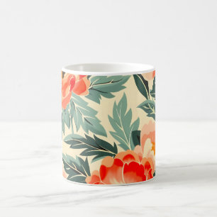 Caneca De Café Cremage Peach Blossom Watercolor