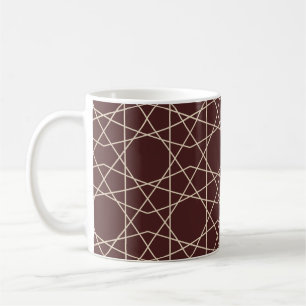 Caneca De Café Creme de Sangue de Boi Geometria