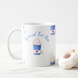 Caneca De Café Creme Latte & Whipped (Azul)
