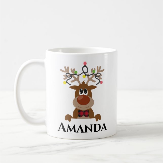 Caneca De Café Crenas de Natal - luz de natal (Esquerda)