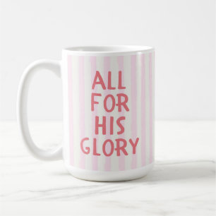 Caneca De Café Crença Cristã Listra Rosa Fofo Citação da Bíblia