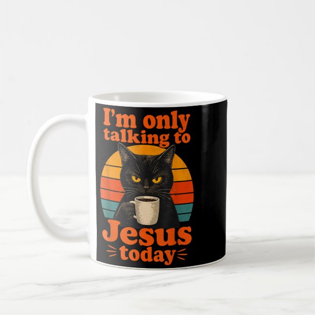 Caneca De Café Crente Engraçado Jesus Fé Cristã (Esquerda)