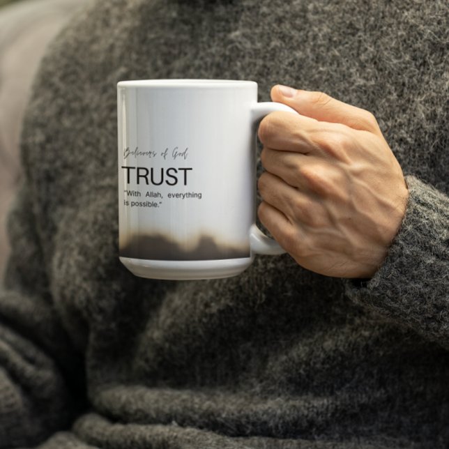 Caneca De Café Crentes de Deus - Fé (Criador carregado)