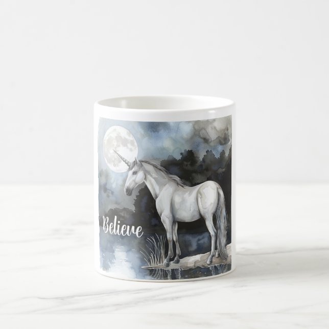 Caneca De Café Crer na Lua Cheia Unicórnio (Centro)