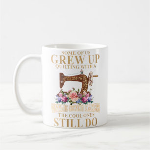 Caneca De Café Cresça na Colcha com uma Costura Vintage