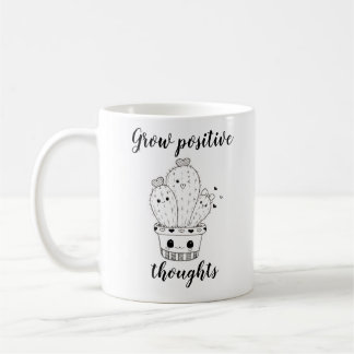 Caneca De Café Cresça o Doodle feliz dos cactos de //dos