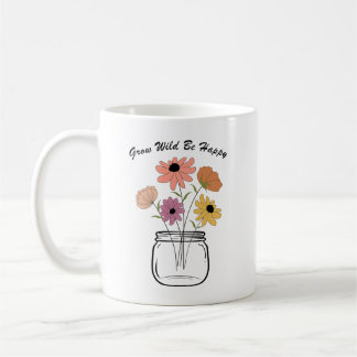Caneca De Café Crescer será feliz: abraçar a alegria mágica da na