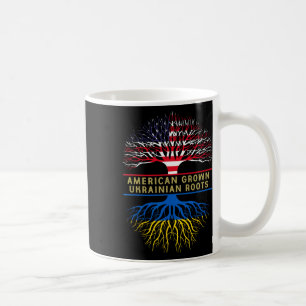 Caneca De Café Crescido Americano Raízes Ucranianas América Ucrân