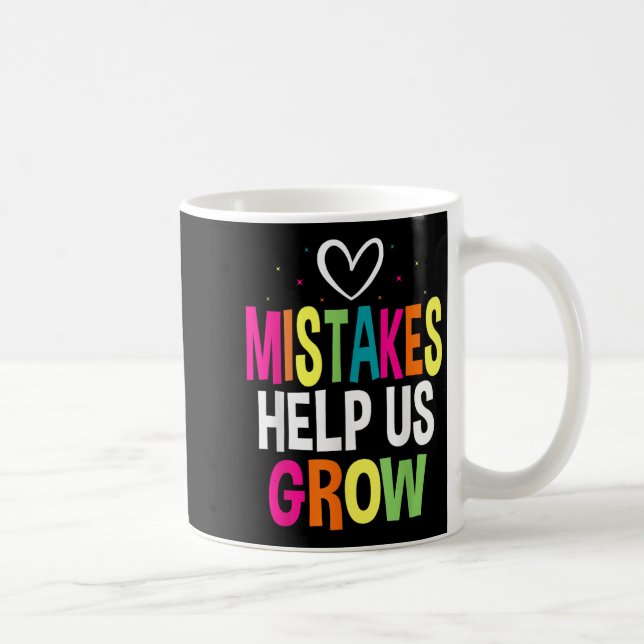 Caneca De Café Crescimento Mindset Positivo De Volta Ao Professor (Direita)