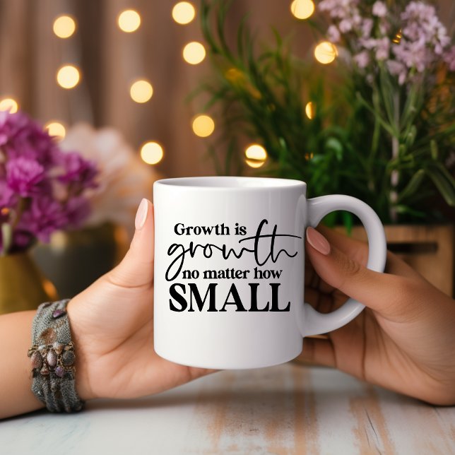 Caneca De Café Crescimento Não Importa... Mug Motivacional (Criador carregado)