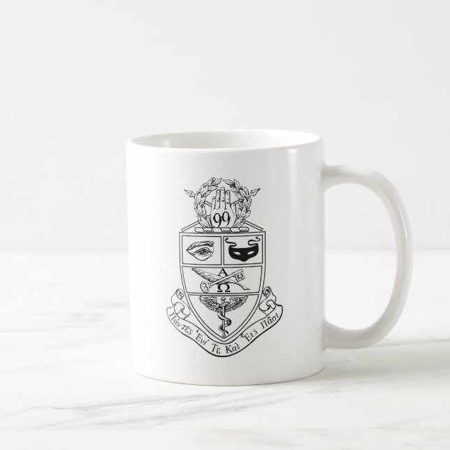 Caneca De Café Crest da Kappa Psi (Direita)
