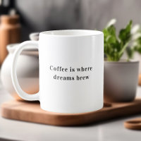 Criação de Sonhos de Café de Cotação Motivacional