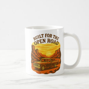 Caneca De Café Criado para a Arte de Caminhão Retro em Estrada Ab