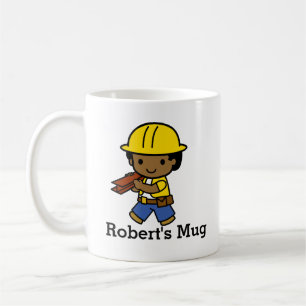 Caneca De Café Criador Personalizado - Garoto no Chapéu Amarelo d