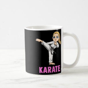 Caneca De Café Criança Chutando e Golpeando - Garota Fofo de Kara