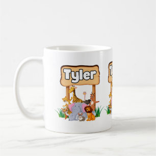 Caneca De Café Criança de Animais do Zoo Fantástico e Bonito
