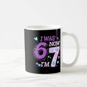 Caneca De Café Criança engraçada de 7 anos fazendo aniversário eu