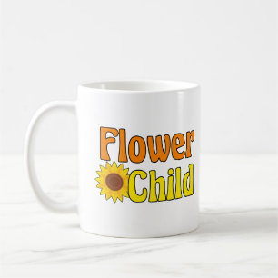 Caneca De Café Criança Flor Cute Sunflower Hippie Kids