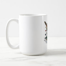 Caneca De Café Criança Selvagem Coroa de Flor de Lobo Dagger Tatu