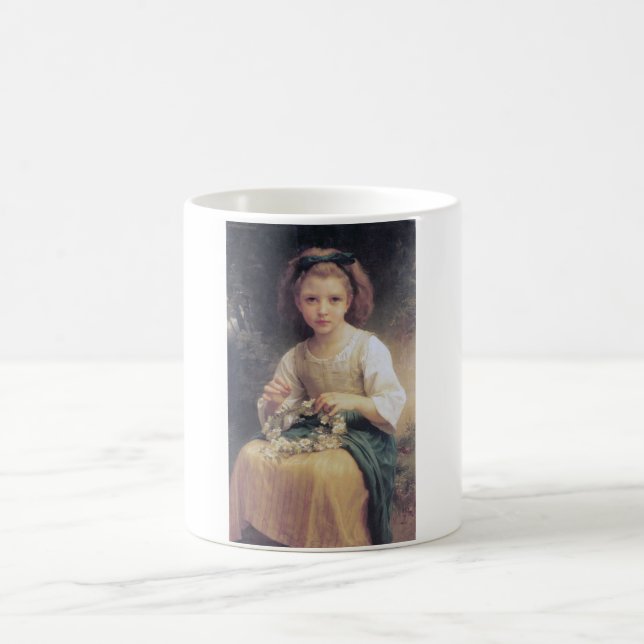 Caneca De Café Criança Trançando uma Coroa, Bouguereau (Centro)