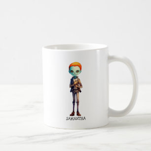 Caneca De Café Criança Zombie Macabra Adorável Mas Bonita - Macab