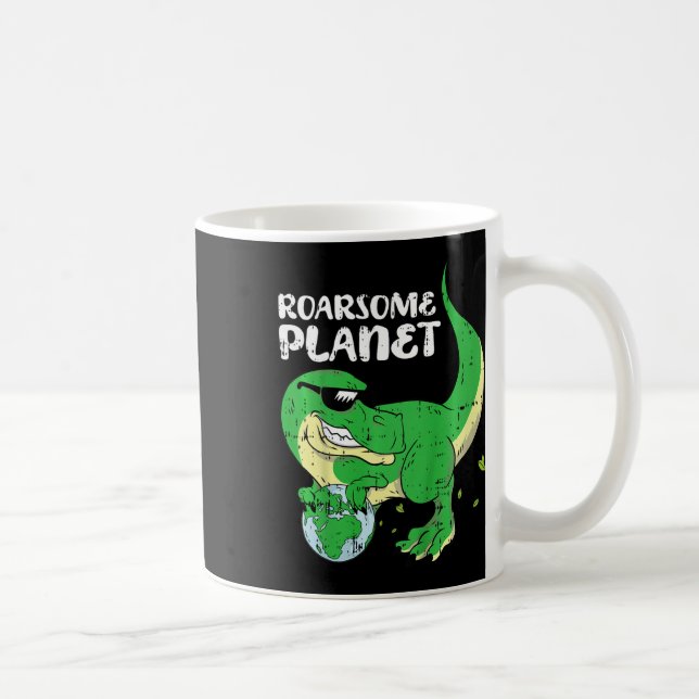 Caneca De Café Crianças Andando Planeta Terra Dia do Ambiente Din (Direita)