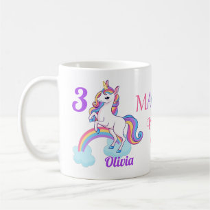 Caneca De Café Crianças aniversário de 3 anos de magia
