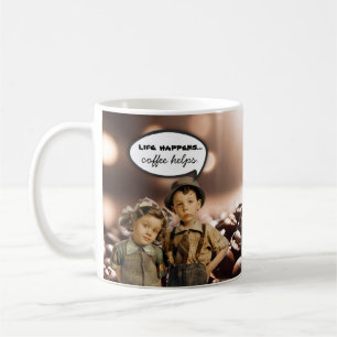 Caneca De Café Crianças Antigas Vida Divertida Acontece