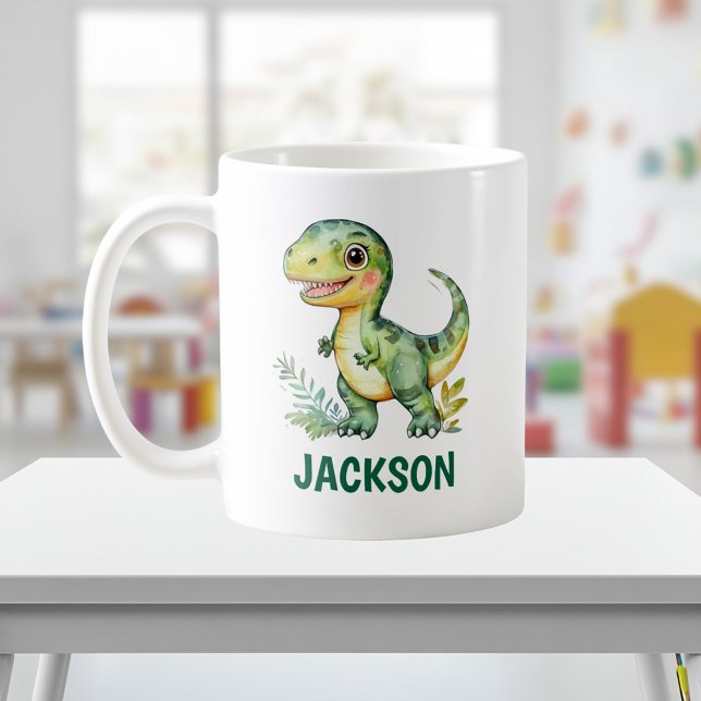 Caneca De Café Crianças Bonitas Canuta Personalizada Dinossauro (Criador carregado)