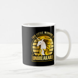 Caneca De Café Crianças Cancer de infância Unicorn Ouro do guerre