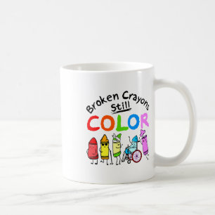 Caneca De Café Crianças Coloridas Ainda Podem Colorir Saúde Menta