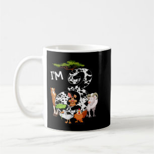 Caneca De Café Crianças com 3 anos de idade Tema da Fazenda Anima