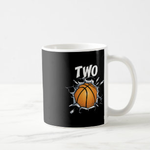 Caneca De Café Crianças de 2 anos Festa de aniversário de basquet