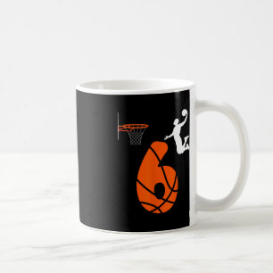 Caneca De Café Crianças de 6 anos, Slam Dunk é meu 6 Birthday Bas