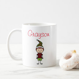 Caneca De Café Crianças de Natal Personalizadas Nome Personalizad