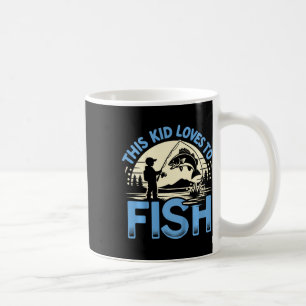 Caneca De Café Crianças Divertidas Essa Criança Adora Pescar Pesc