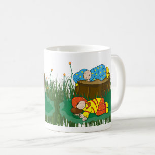 Caneca De Café Crianças dormindo na floresta com fada