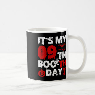 Caneca De Café Crianças É o meu 9º Bô Dia Assustador 9º Aniversár