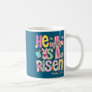Caneca De Café Crianças Ele Ressuscitou Jesus Cristão Feliz
