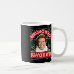 Caneca De Café Crianças Elf Buddy Sorri É Meu Natal Favorito