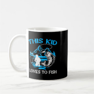 Caneca De Café Crianças Esta Criança Adora Pescar Crianças Menino