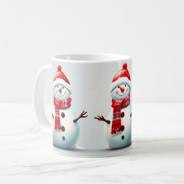 Caneca De Café Crianças felizes e bonitas Meninas Inverno Neve (Frente Esquerda)
