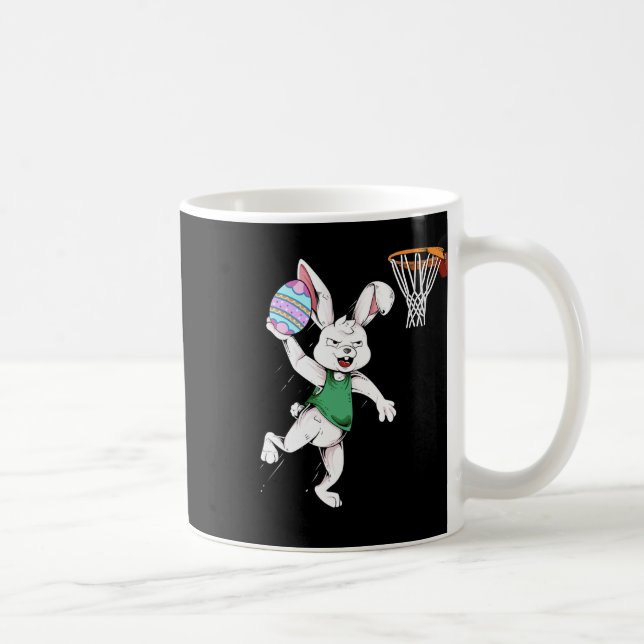 Caneca De Café Crianças felzs pascoa Bunny Dunk Bysketbyll Easte (Direita)