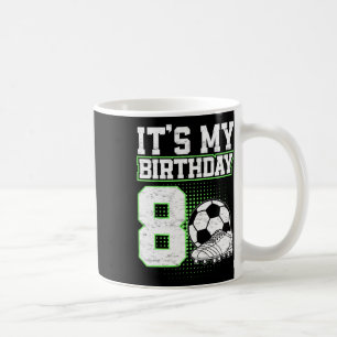 Caneca De Café Crianças Futebol Menino de 8 Anos É Meu 8º Anivers